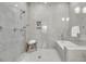 Modern bathroom with a walk-in shower and soaking tub at 320 Longshore Street St # 1044, Charleston, SC 29492