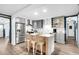 Modern gray kitchen with marble countertops and stainless steel appliances at 5242 Potomac St, North Charleston, SC 29405