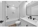 Modern bathroom with white subway tile and black fixtures at 5889 N Rhett Ave, Hanahan, SC 29410