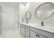 Elegant bathroom with double vanity and walk-in shower at 212 Magnolia Garden Dr, Summerville, SC 29483