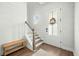 Entryway with hardwood floors, staircase, and bench at 212 Magnolia Garden Dr, Summerville, SC 29483