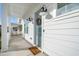 Front door view with white siding and a welcome mat at 212 Magnolia Garden Dr, Summerville, SC 29483