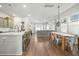 Open concept kitchen with island and stainless steel appliances at 212 Magnolia Garden Dr, Summerville, SC 29483