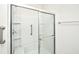 Clean shower with built-in shelving and grab bars at 234 Sea Lavender Ln, Summerville, SC 29486