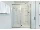 Clean shower with glass enclosure and built-in shelving at 2700 Sunrose Ln, Johns Island, SC 29455