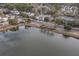 Aerial view of charming townhouses and lake at 2978 Sugarberry Ln, Johns Island, SC 29455