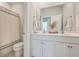 Double vanity bathroom with a shower/tub combo at 3012 Emma Ln, Mount Pleasant, SC 29466