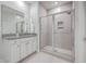 Clean bathroom with a walk-in shower and granite vanity at 3012 Emma Ln, Mount Pleasant, SC 29466