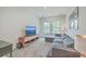 Cozy media room with sectional sofa and large TV at 3012 Emma Ln, Mount Pleasant, SC 29466