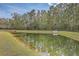 Serene pond view with lush green landscaping at 3012 Emma Ln, Mount Pleasant, SC 29466