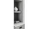 Stylish gray shelving with decorative objects at 507 Mccants Dr, Mount Pleasant, SC 29464