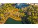 Aerial view of townhome community near a pond at 553 Trotters Ln, Moncks Corner, SC 29461