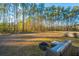 Spacious backyard with patio furniture and tree line at 553 Trotters Ln, Moncks Corner, SC 29461