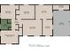 3 bed, 1 bath ranch home floor plan, including living room and kitchen at 7640 Hillview Ln, North Charleston, SC 29420