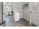 Laundry room with a view into the updated kitchen area at 7640 Hillview Ln, North Charleston, SC 29420