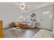 Bright living room featuring hardwood floors, comfy seating, and a stylish coffee table at 7640 Hillview Ln, North Charleston, SC 29420