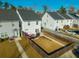 Aerial view of townhouses with private fenced backyards at 8202 S Antler Dr, North Charleston, SC 29406