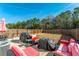 Cozy patio with seating area and grill at 8202 S Antler Dr, North Charleston, SC 29406