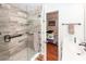 Bathroom with walk-in shower, toilet, and access to bedroom at 826 Rue Dr, Charleston, SC 29414