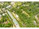 Aerial view showing a property with buildings and storage units at 1225 Central Ave, Summerville, SC 29483