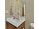 Clean bathroom with a vanity, sink, and mirror at 124 Pointer Dr, Goose Creek, SC 29445