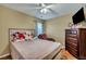 Cozy bedroom with hardwood floors and ceiling fan at 124 Pointer Dr, Goose Creek, SC 29445