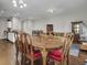 Dining room with hardwood floors and a large wooden table at 128 Buchanan Cir, Goose Creek, SC 29445