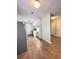 Kitchen features stainless steel appliances and wood-look floors at 1401 Rivers St, Walterboro, SC 29488