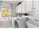 Bright laundry room with washer, dryer, and ample storage at 1493 Nautical Chart Dr, Charleston, SC 29414
