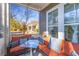 Cozy screened porch with comfortable seating and glass-top table at 1493 Nautical Chart Dr, Charleston, SC 29414