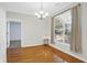 Bright dining room featuring hardwood floors and a chandelier at 1600 Long Grove Dr # 1712, Mount Pleasant, SC 29464