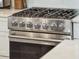 Stainless steel gas range with five burners and large oven at 17 H St, Charleston, SC 29403