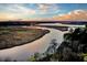Stunning aerial view of the river at sunset at 2021 Codorus Ln, Hanahan, SC 29410