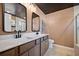 Double vanity bathroom with modern fixtures at 2122 Leopold St, Johns Island, SC 29455