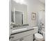 Clean bathroom, granite countertop, and white cabinets at 326 Turner Ln, Round O, SC 29474