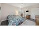 Spacious bedroom with a double bed, ceiling fan, and en-suite bathroom access at 326 Turner Ln, Round O, SC 29474
