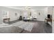 Open concept living room with hardwood floors and neutral color palette at 326 Turner Ln, Round O, SC 29474
