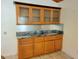 Built-in hutch with glass doors and granite countertop at 400 Murray Blvd, Summerville, SC 29483