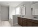 Double vanity bathroom with a soaking tub and walk-in shower at 519 Eagleview Dr, Moncks Corner, SC 29461
