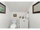 Small bathroom with white vanity and fixtures at 106 Merriweather Ct, Summerville, SC 29485