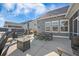 Outdoor patio area with seating, hot tub, and string lights at 107 Cotton Blossom Way, Summerville, SC 29485