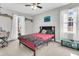 Bedroom with a double bed and window access at 211 Brailsford Rd, Summerville, SC 29485
