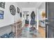 Inviting entryway with a console table and slate tile flooring at 211 Brailsford Rd, Summerville, SC 29485