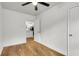 Bedroom with hardwood floors and kitchen view at 2720 W Surrey Dr, North Charleston, SC 29405