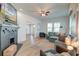 Bright living room with fireplace, hardwood floors, and comfortable seating at 33 Cypress St, Charleston, SC 29403