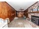 Spacious basement with brick fireplace and wood paneling at 427 Judy Dr, Goose Creek, SC 29445