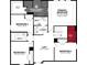 Upstairs floor plan featuring four bedrooms, three bathrooms, a loft and laundry room in this beautiful layout at 470 White Magnolia St, Moncks Corner, SC 29461