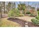 Landscaped backyard with brick patio and palm tree at 5004 W Liberty Meadows Dr, Summerville, SC 29485