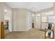Upstairs hallway with carpet and access to bedrooms at 1014 Ariel Ct, Summerville, SC 29485