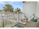 Private balcony with seating and view of surrounding area at 1300 Park West Blvd # 417, Mount Pleasant, SC 29466